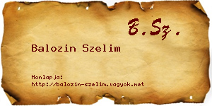 Balozin Szelim névjegykártya